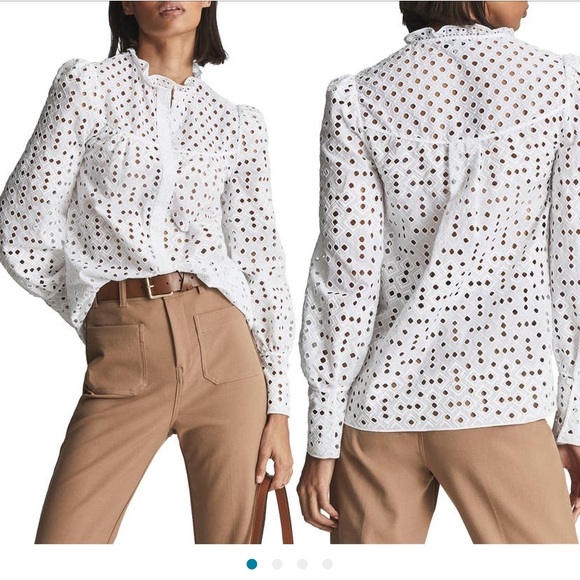 Reiss Tops - NWT Reiss Yasmin Embroidered Top